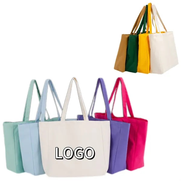 Heavyweight Cotton Canvas Tote Bag (13''X4.7''X12'')