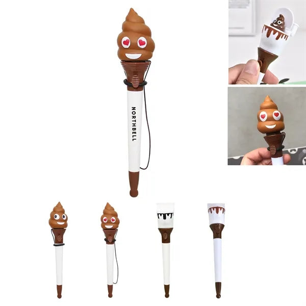 Poop Face Bouncing Ballpoint Pen