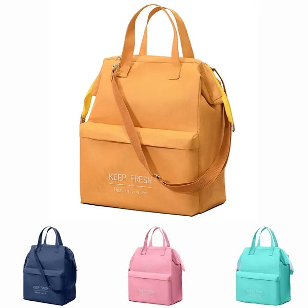 Oxford Lunch Tote Bag With Shoulder Strap, Insulated