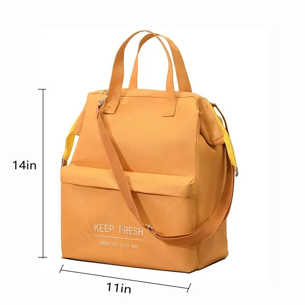 Oxford Lunch Tote Bag With Shoulder Strap, Insulated