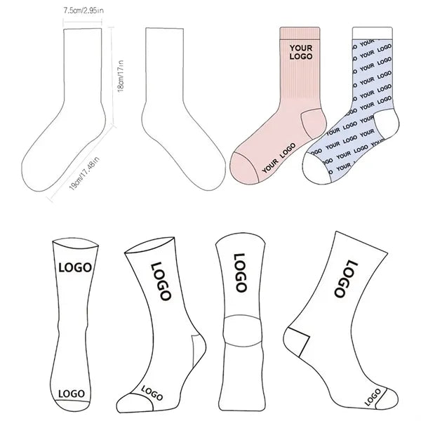 Unisex Athletic Cotton Sport Socks