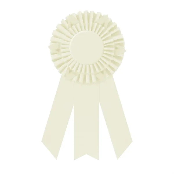 6" Rosette 12" long with 3 streamers