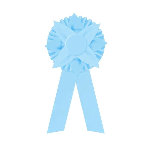 6" Rosette 12" long with 2 streamers