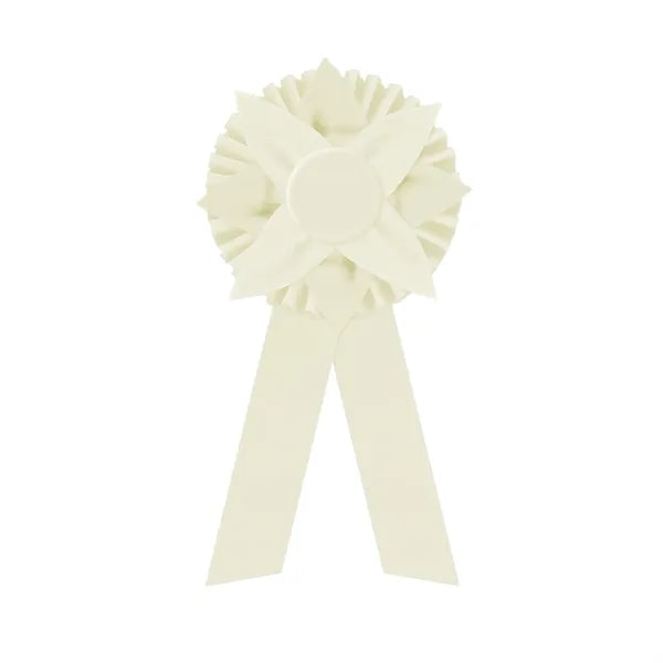 6" Rosette 12" long with 2 streamers