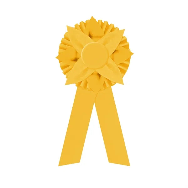 6" Rosette 12" long with 2 streamers
