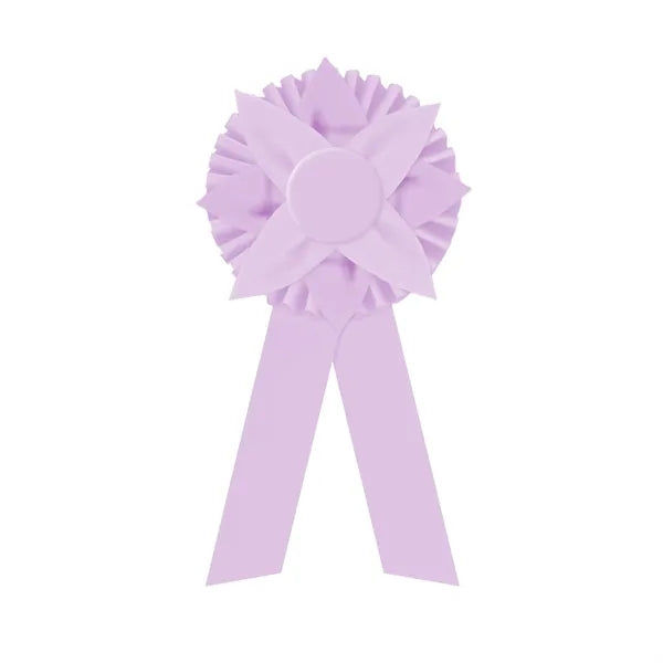 6" Rosette 12" long with 2 streamers