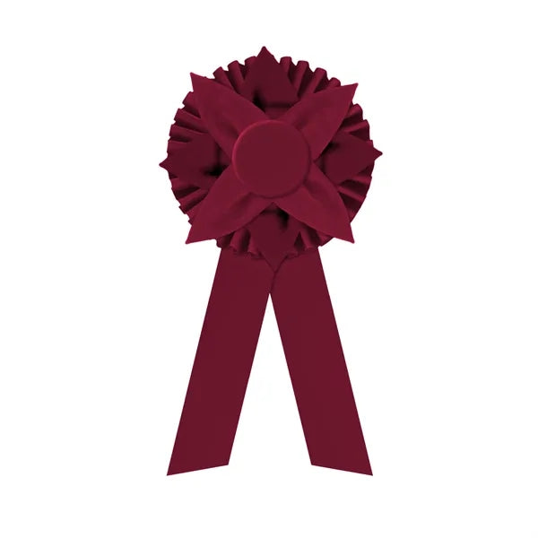 6" Rosette 12" long with 2 streamers