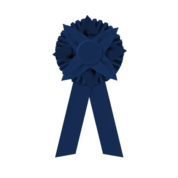 6" Rosette 12" long with 2 streamers