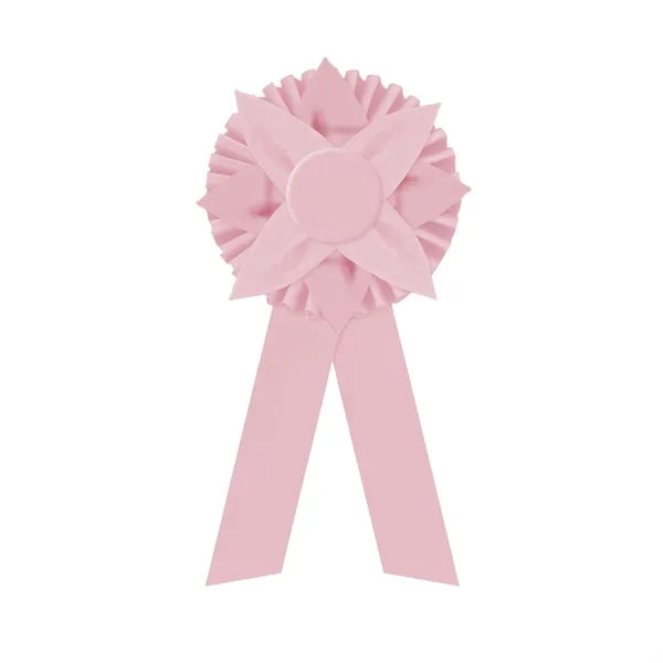 6" Rosette 12" long with 2 streamers