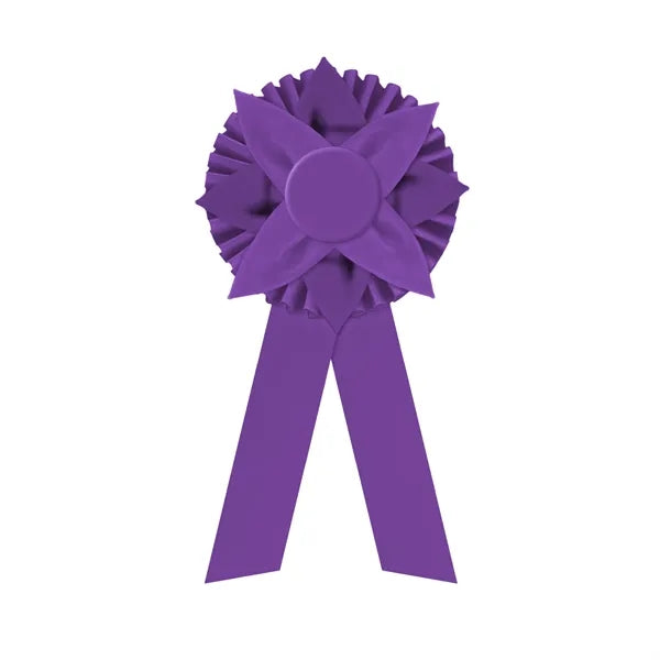 6" Rosette 12" long with 2 streamers