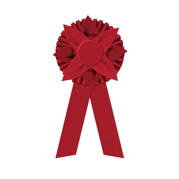 6" Rosette 12" long with 2 streamers