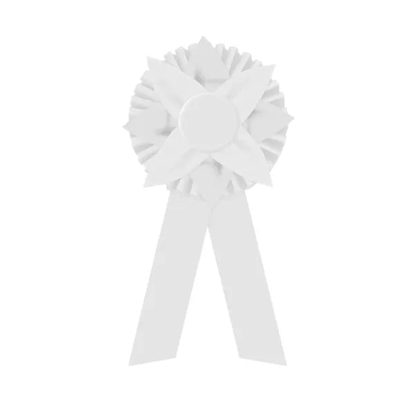 6" Rosette 12" long with 2 streamers