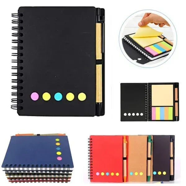 Notepad with Sticky Notes and Pen