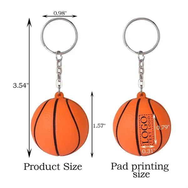 Basketball Stress Reliever Keychains
