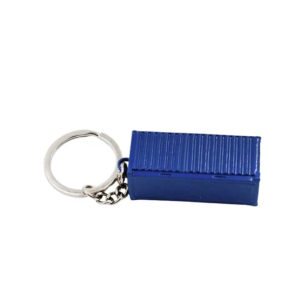 Metal container keychain