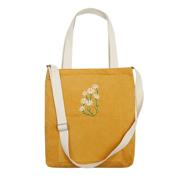 Canvas Crossbody Tote Handbag