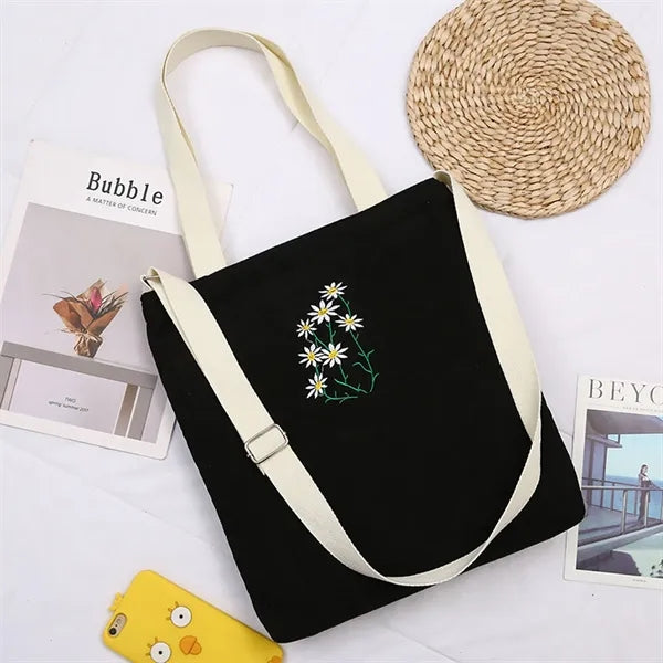 Canvas Crossbody Tote Handbag