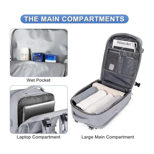Waterproof Outdoor Travel Backpack With Wet Pocket