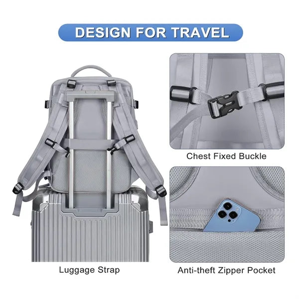Waterproof Outdoor Travel Backpack With Wet Pocket