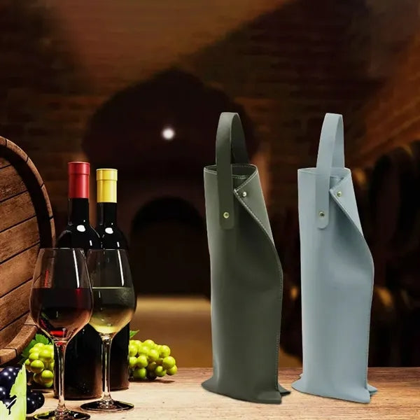 PVC Waterproof Leather Wine Bag