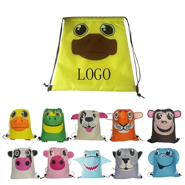 Animal-Shaped Drawstring Bag