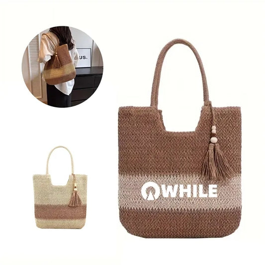 Jute Straw Beach Woven Tote Rattan Shoulder Bag