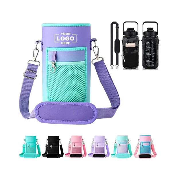 64 oz Custom Neoprene Water Bottle Carrier Bag