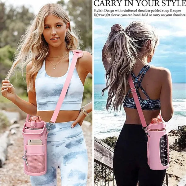 64 oz Custom Neoprene Water Bottle Carrier Bag