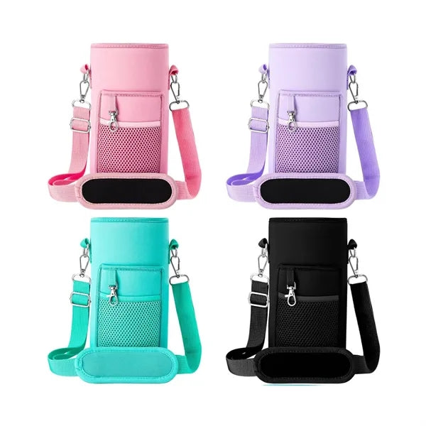 64 oz Custom Neoprene Water Bottle Carrier Bag