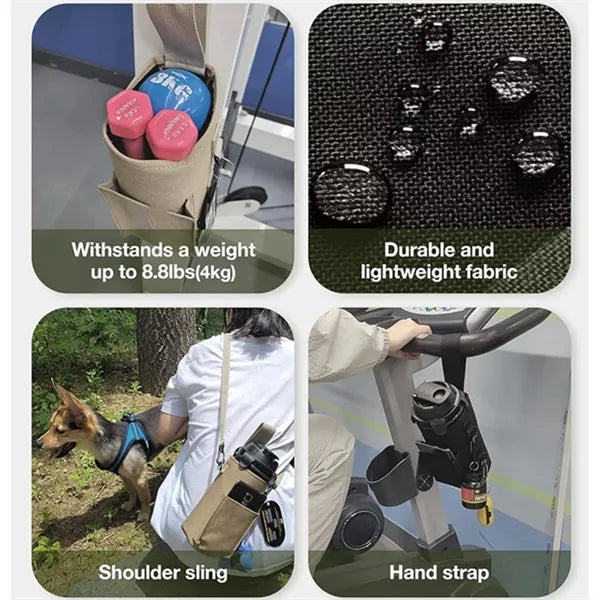 Gym Magnetic Water Bottle Bag With Shoulder Strap