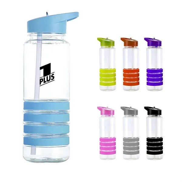 25 Oz. Water Bottles With Flip Straw Lid