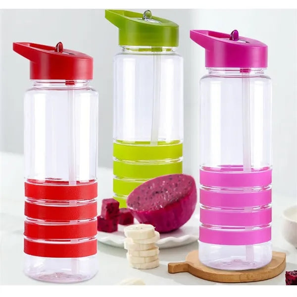 25 Oz. Water Bottles With Flip Straw Lid