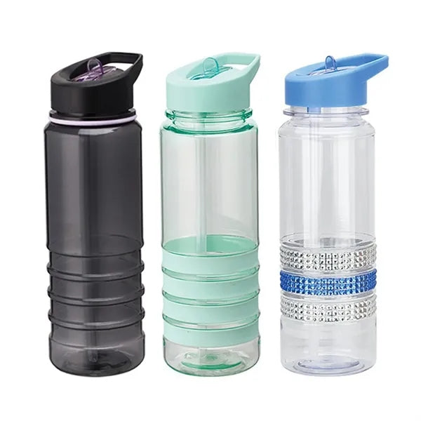 25 Oz. Water Bottles With Flip Straw Lid