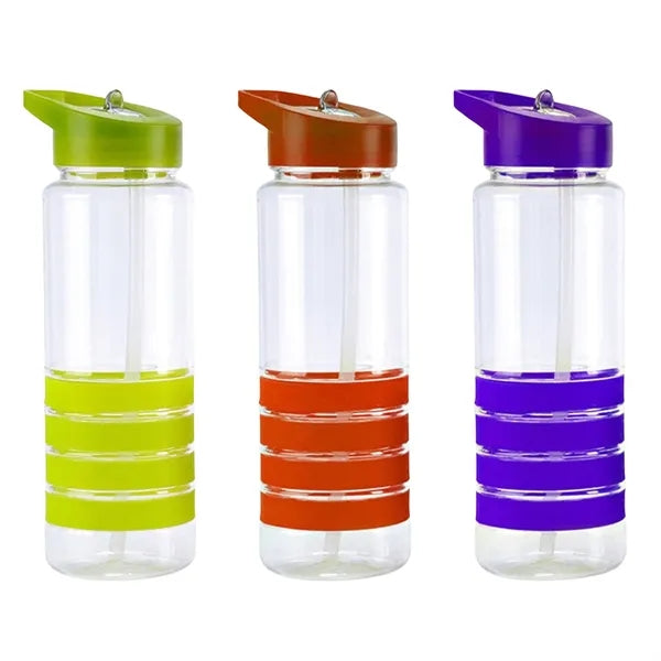 25 Oz. Water Bottles With Flip Straw Lid