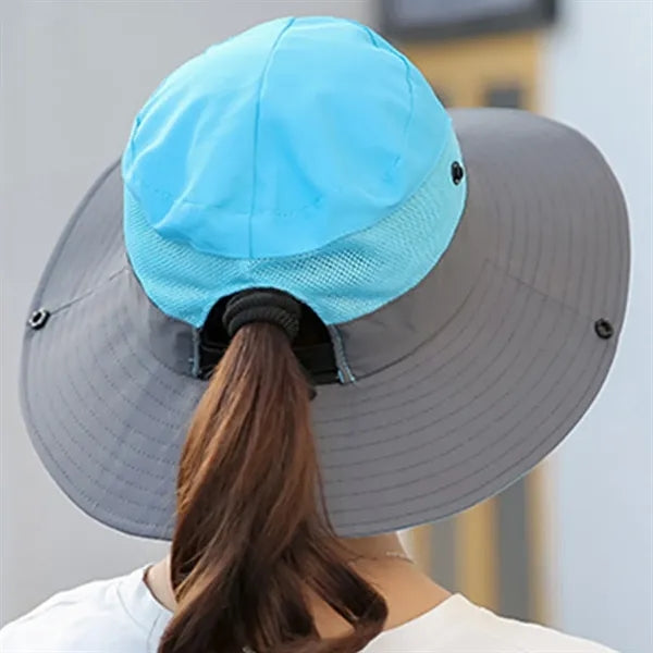 Quick Dry Sun Hat With Drawstring Closure