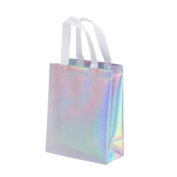 Colorful Laser Long Handle Non woven Tote Bag
