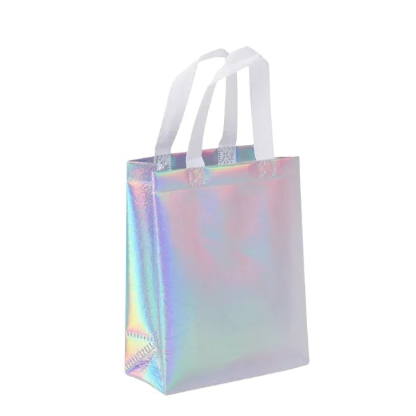 Colorful Laser Long Handle Non woven Tote Bag