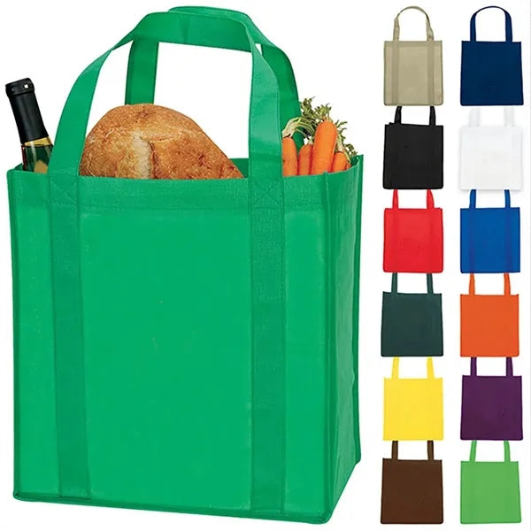 Large Non-Woven Grocery Tote Bag with Reinforced Handles