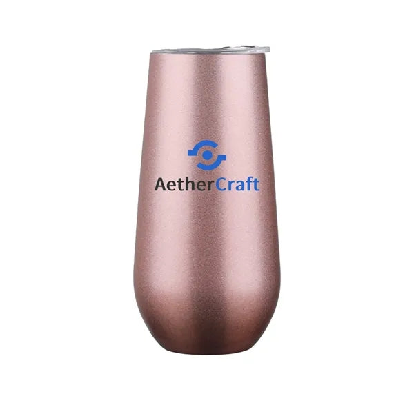 6 oz. Eggshell Vacuum Insulated Stainless Steel Wine and Bee