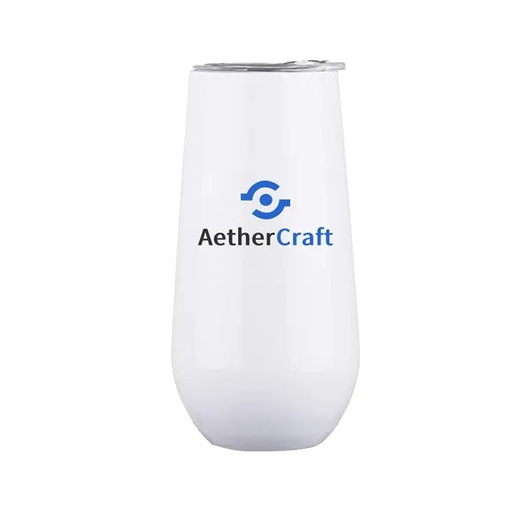 6 oz. Eggshell Vacuum Insulated Stainless Steel Wine and Bee