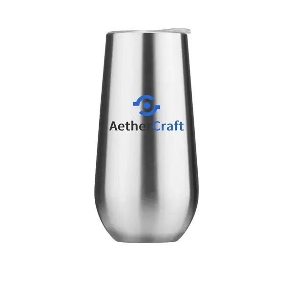 6 oz. Eggshell Vacuum Insulated Stainless Steel Wine and Bee