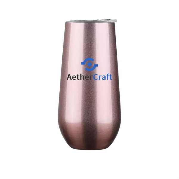 6 oz. Eggshell Vacuum Insulated Stainless Steel Wine and Bee