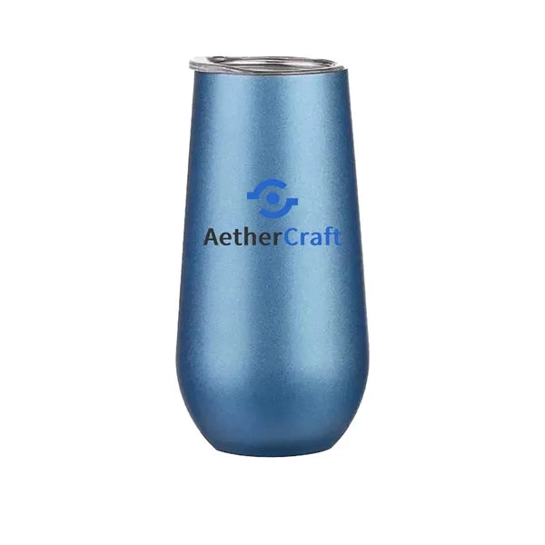 6 oz. Eggshell Vacuum Insulated Stainless Steel Wine and Bee
