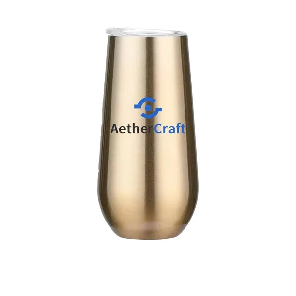 6 oz. Eggshell Vacuum Insulated Stainless Steel Wine and Bee