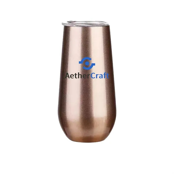 6 oz. Eggshell Vacuum Insulated Stainless Steel Wine and Bee