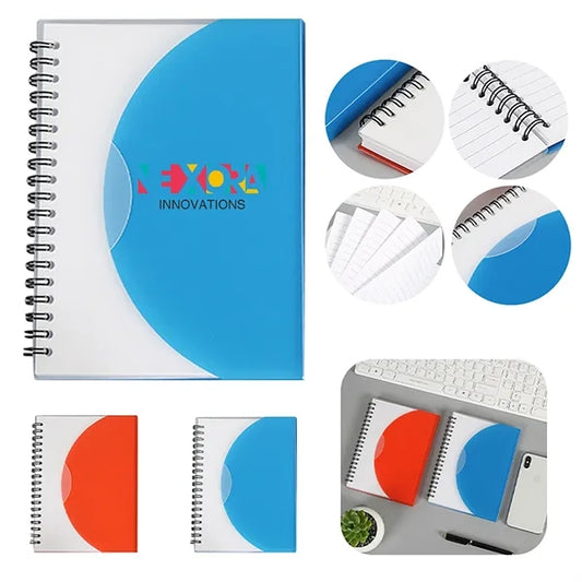 Mini Creative Half-Circle Notebook with Side Flip Spiral Bin