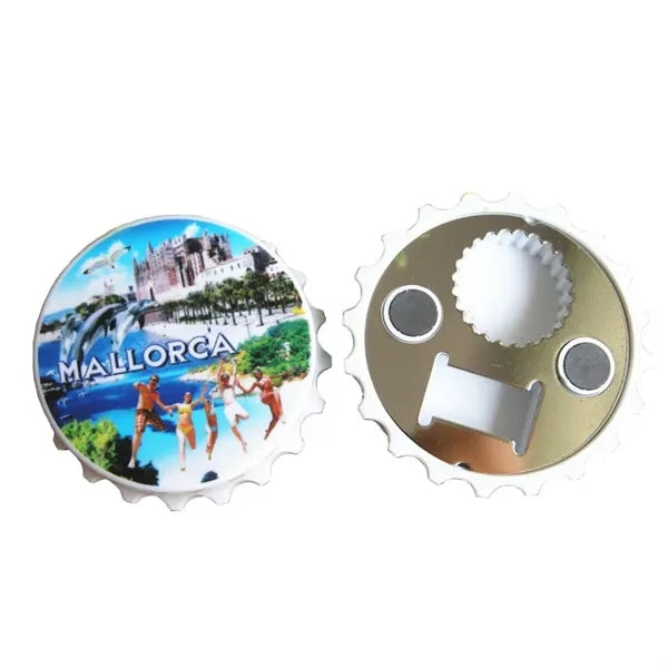 Magnetic Plastic Round Multifunctional Bottle Opener