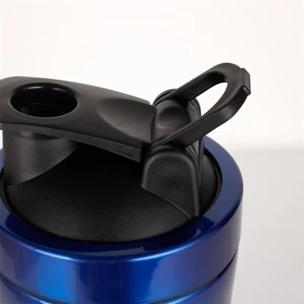 25oz Stainless Steel Metal Gym Sports Protein Shaker Bottle