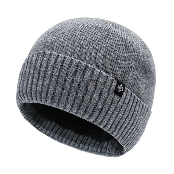 Ribbed Beanie With Cuffs Cotton Winter Warm Bucket Hat