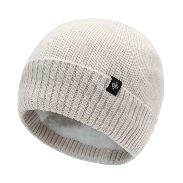 Ribbed Beanie With Cuffs Cotton Winter Warm Bucket Hat